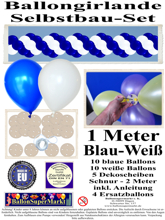 Ballongirlande-Girlande-aus-Luftballons-Blau-Weiss-1-Meter-zum-Selbermachen